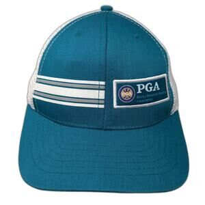 Legendary Headwear Trucker Hat Blue White One Size PGA Rocky Mountain Foundation